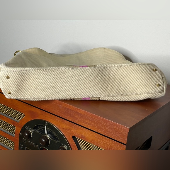 Leather and Canvas Vintage Hogan Shoulder Bag - Picture 3 of 6